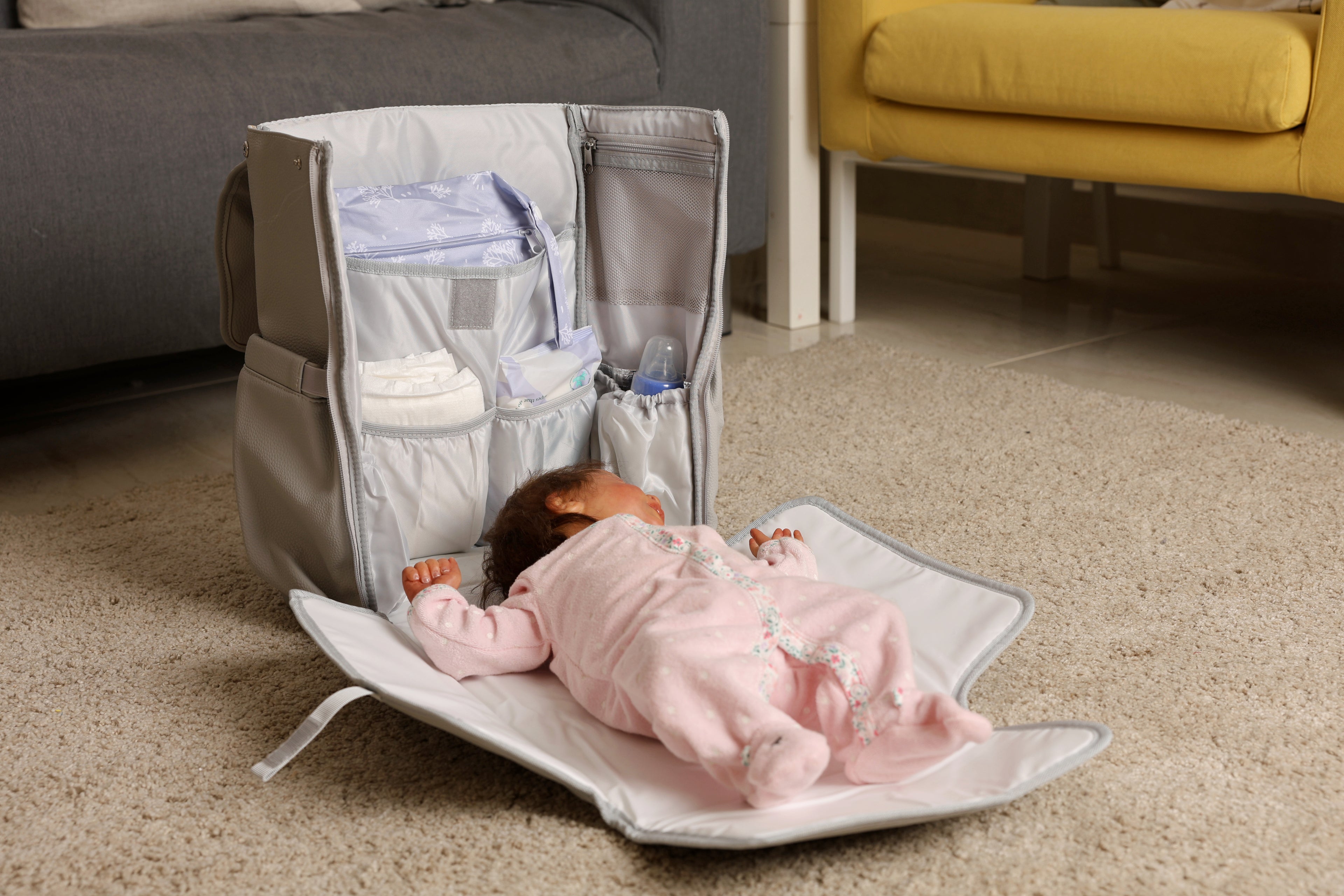 Care Baby Bag in Gray